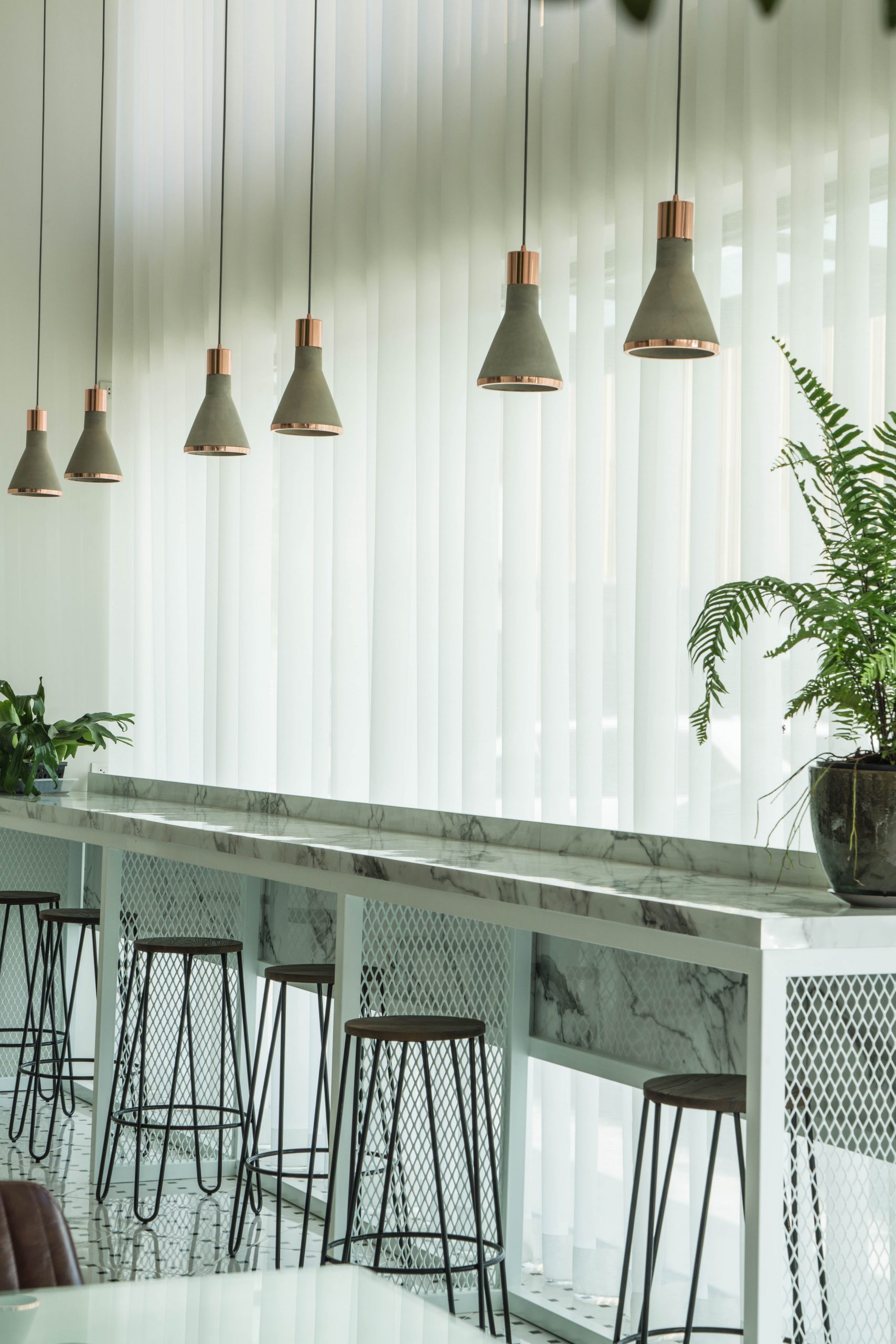 empty wood chair in restaurant